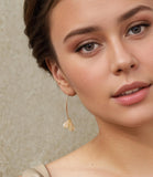 Silk Purse, Sow's Ear Art Deco Pearl Snowdrop Earrings In Ear