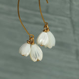 Silk Purse, Sow's Ear Art Deco Pearl Snowdrop Earrings