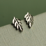 Silk Purse, Sow's Ear Fern Stud Earrings