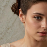 Silk Purse, Sow's Ear Rhombus Geometric Jewel Earrings in ear