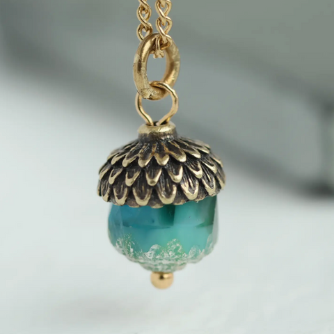 files/Silk_Purse_Sow_s_Ears_Peacock_Blue_Gold_Acorn_Necklace.png