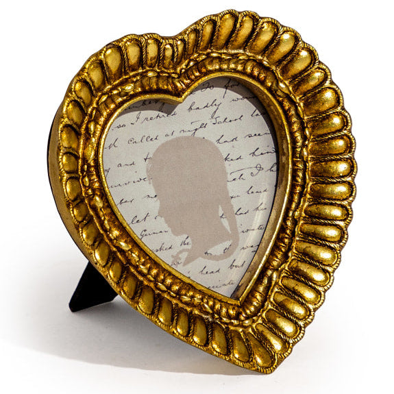 Small Gold Heart Photo Frame