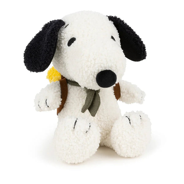 Snoopy with Woodstock in Backpack Soft Toy - Cream