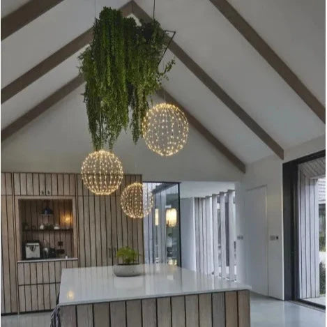 Sphere Silver - 240 LED - Light Ornament