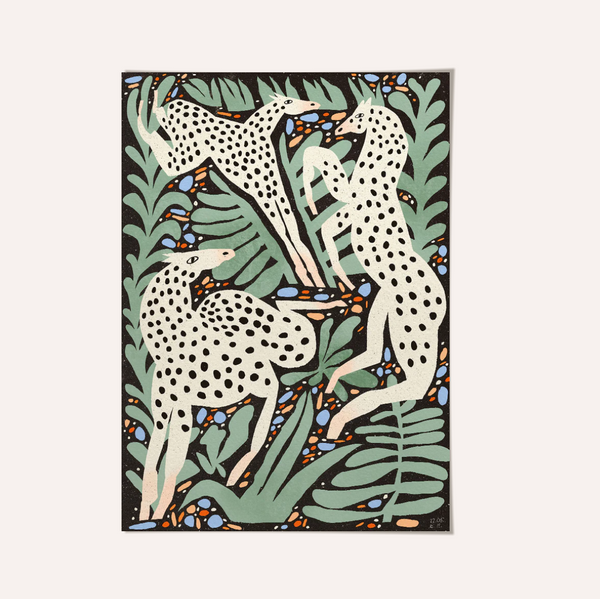 'Spotted Mustangs' Enikő Eged Framed Print