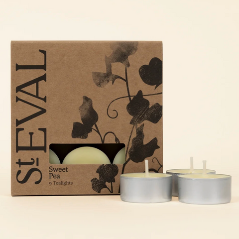 St Eval Tealights - Sweet Pea - Pack of 9