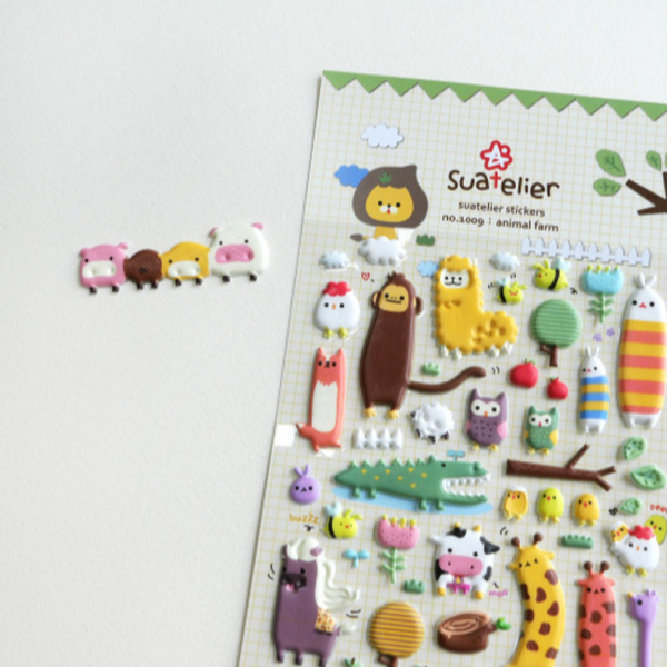 Sticker sheet animal farm