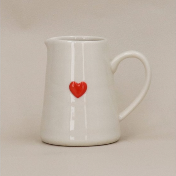 Stoneware Mini Jug - Heart