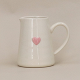 Stoneware Mini Jug - Pink Heart