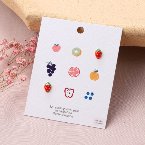 Straw Enamel Earrings 