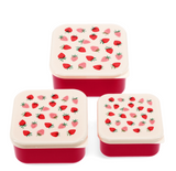 Strawberry Set of 3 Snack Boxes - Seperate