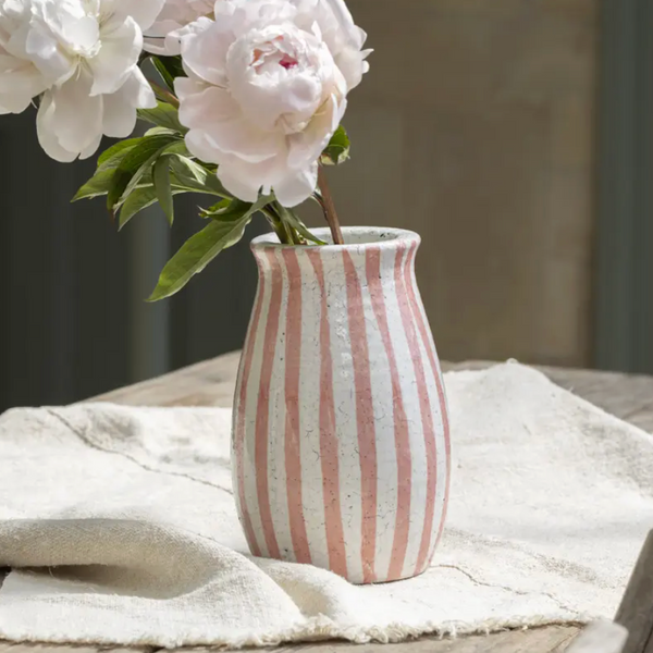 Striped Vase Pink