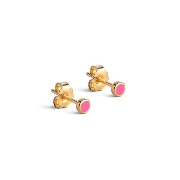 ENAMEL Copenhagen Enamel Dot Studs - Gold