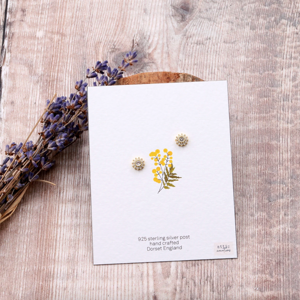 Sunray Sparkle Earrings by attic creations ade out of sterling silver with a gold finish