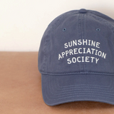 Sunshine Appreciation Society Cotton Baseball Cap - Vintage Blue ZOOM IN