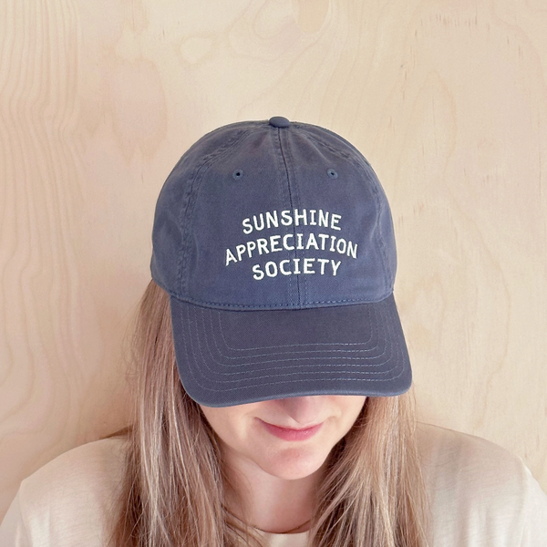 Sunshine Appreciation Society Cotton Baseball Cap - Vintage Blue model