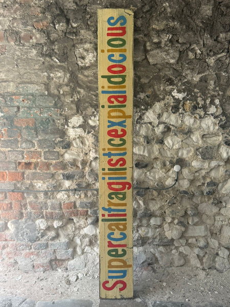 Supercalifragilisticexpialidocious Wooden Hand Painted Sign