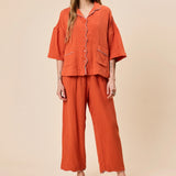 TBCo Cotton Pyjama Set Rust