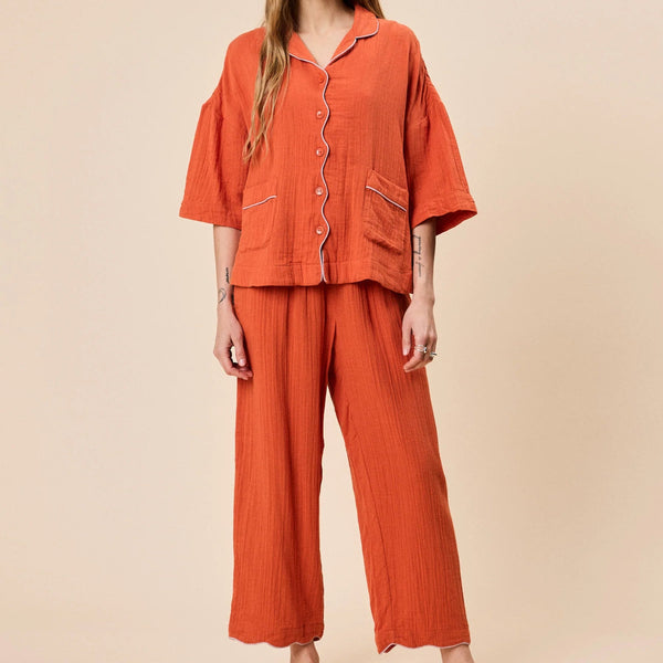 TBCo Cotton Pyjama Set Rust