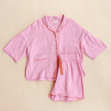 TBCo Cotton Pyjamas - Pink Scallop Flat
