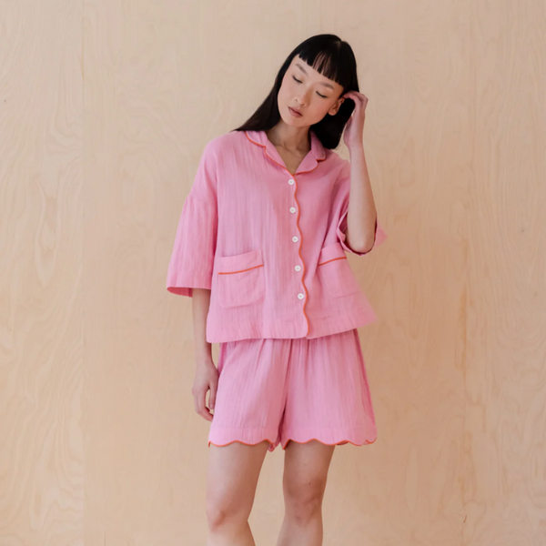 TBCo Cotton Pyjamas - Pink Scallop L