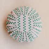 Tbco Cotton Cushion in Green Stripe