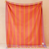 Tbco Lambswool Blanket in Orange Frame Check open