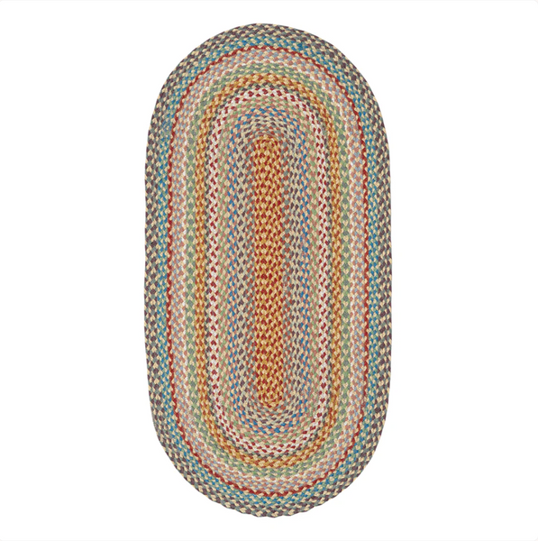 The Braided Rug Company Carnival Oval Jute Rug - 122x183cm