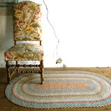 The Braided Rug Company Carnival Oval Jute Rug - Situ