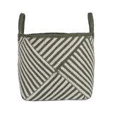 The Braided Rug Company Zebra Basket - Olive