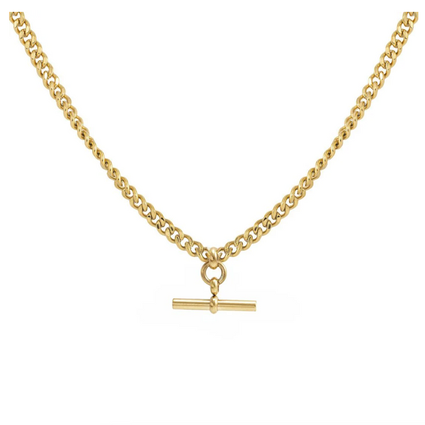 By Rae The Piha T-bar Curb Necklace