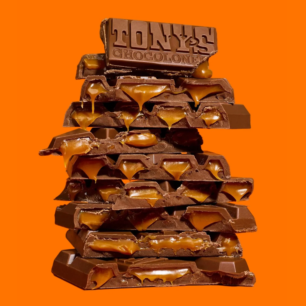 Tony's Chocolonely Filled - Gooey Caramel Sea Salt Crunch.