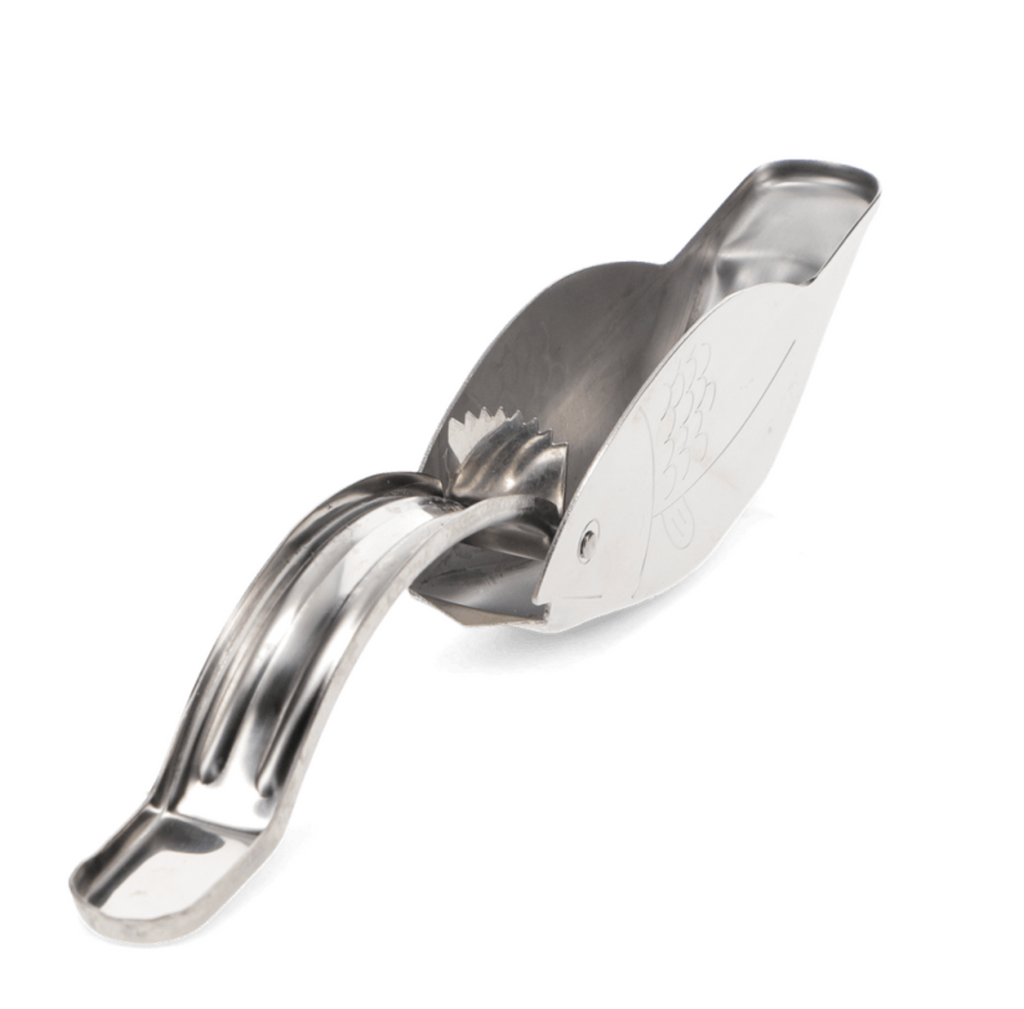 Top View Stainless Steel Lemon Wedge Squeezer - Fish shaped