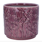 Trailing blooms purple pot cover 