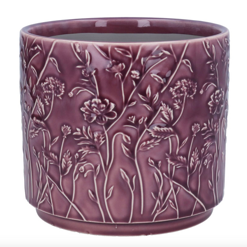 Trailing blooms purple pot cover 
