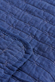 Ib Laursen Quilt indigo with Cross-stitches - Navy