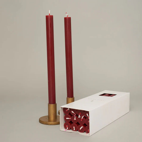 True Grace Dining Candle - Berry Red