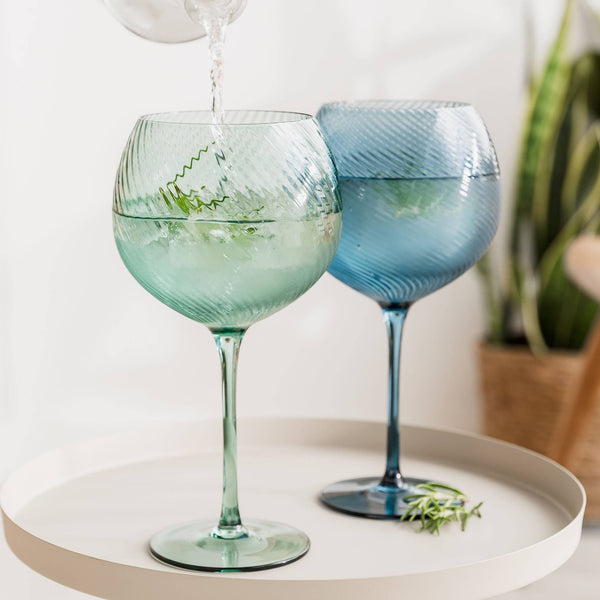 Twist Gin Glass - Blue or Green (Full)