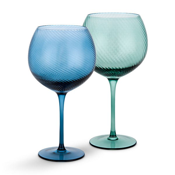 Twist Gin Glass - Blue or Green
