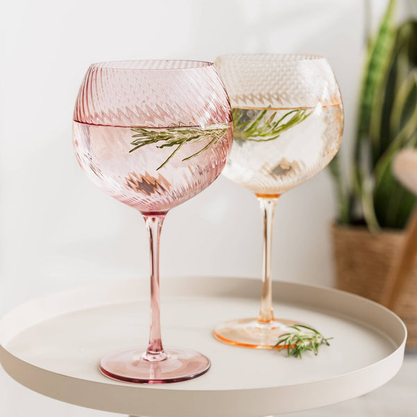 Twist Gin Glass - Pink or Peach (Full)