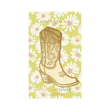 Brass Bookmark Cowgirl Boot