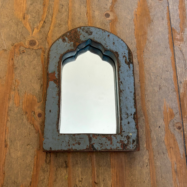 Vintage Circus Mirror in Light Blue 
