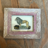 VIntage Glass Framed Paintings Jungle Animals - Small