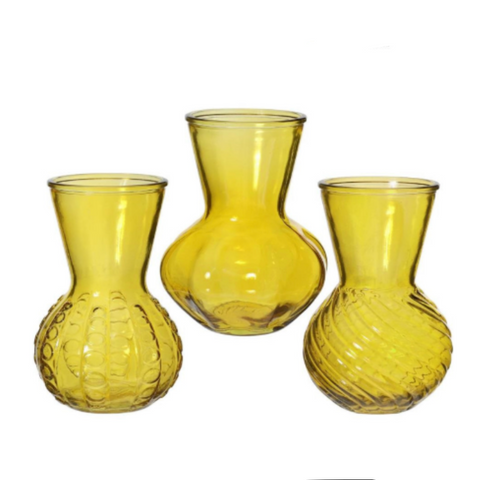 Vase Kristal 3 Smaragd - Pale Yellow