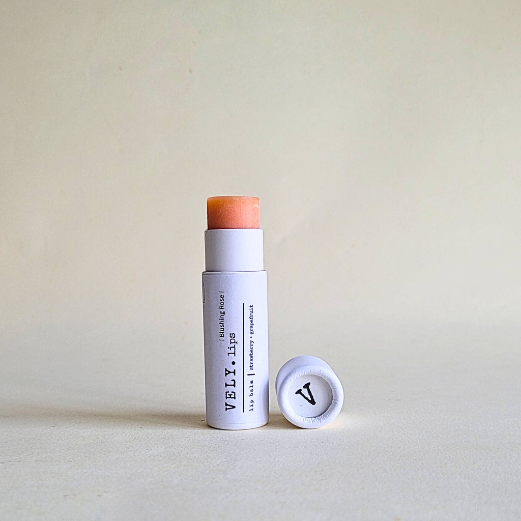 Vely Natural Tinted Lip Balm "Blushing Rose" with Grapefruit