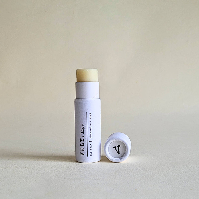 Vely Natural Vegan Lip Balm With Chamomile Extract and Mint