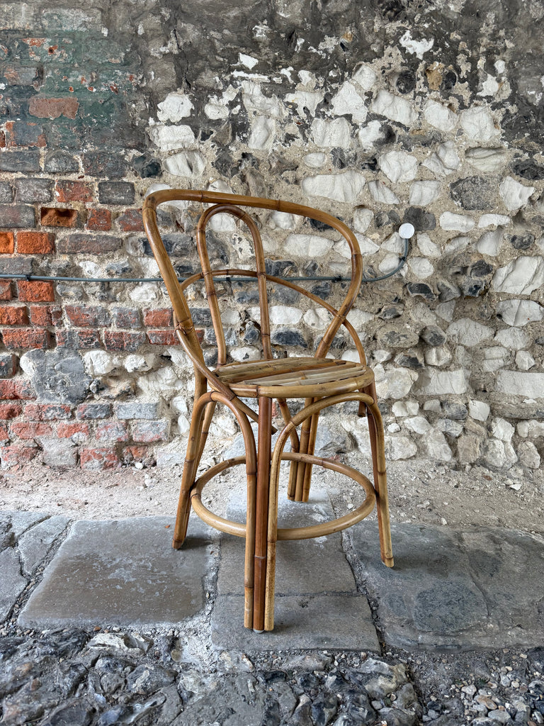 Vintage Bamboo Occasional Chair Side