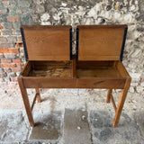 Vintage Double School Desk open