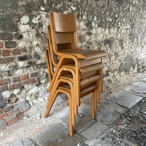 Vintage Esavian School Chairs Side