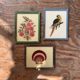 Vintage Glass Framed Painting - Medium